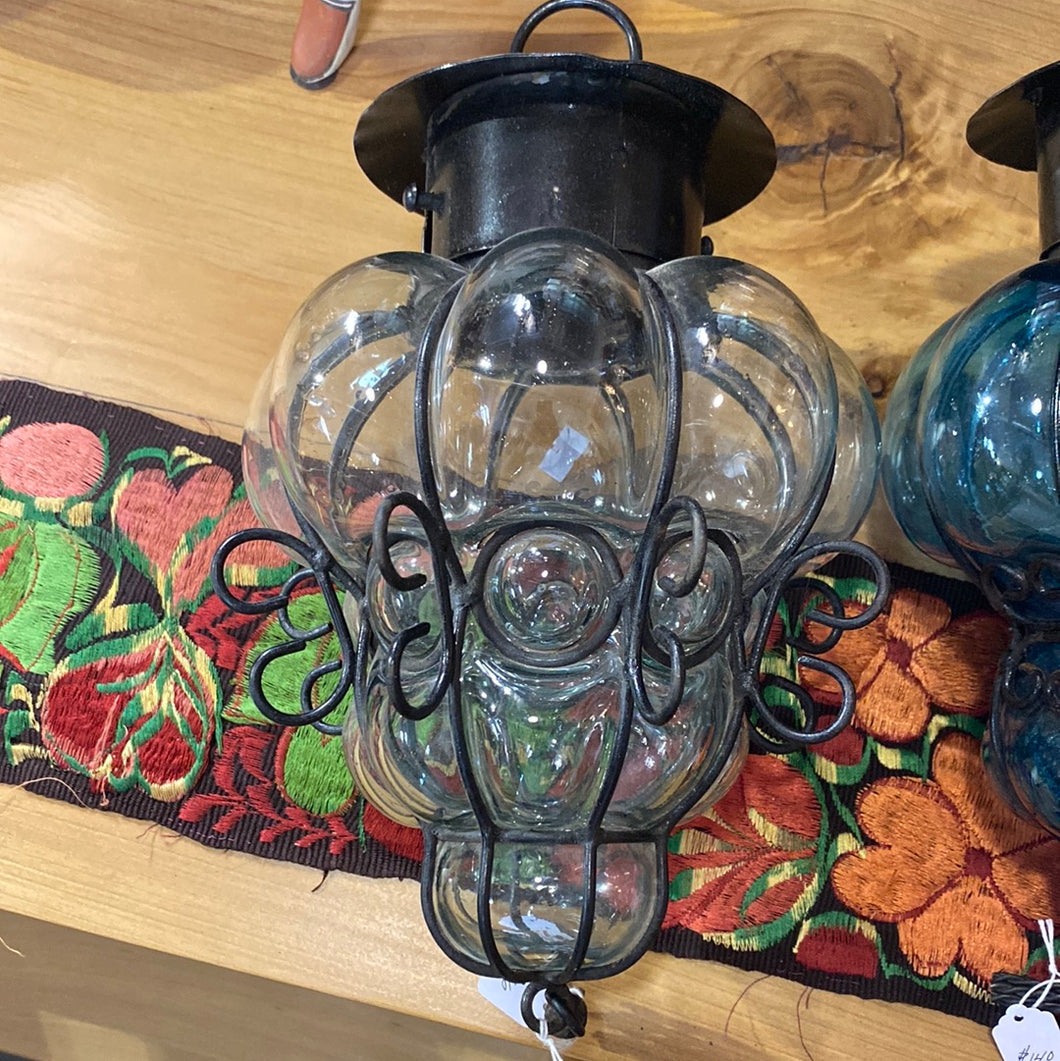 Handblown Metal Bubble Glass Lantern(mini)