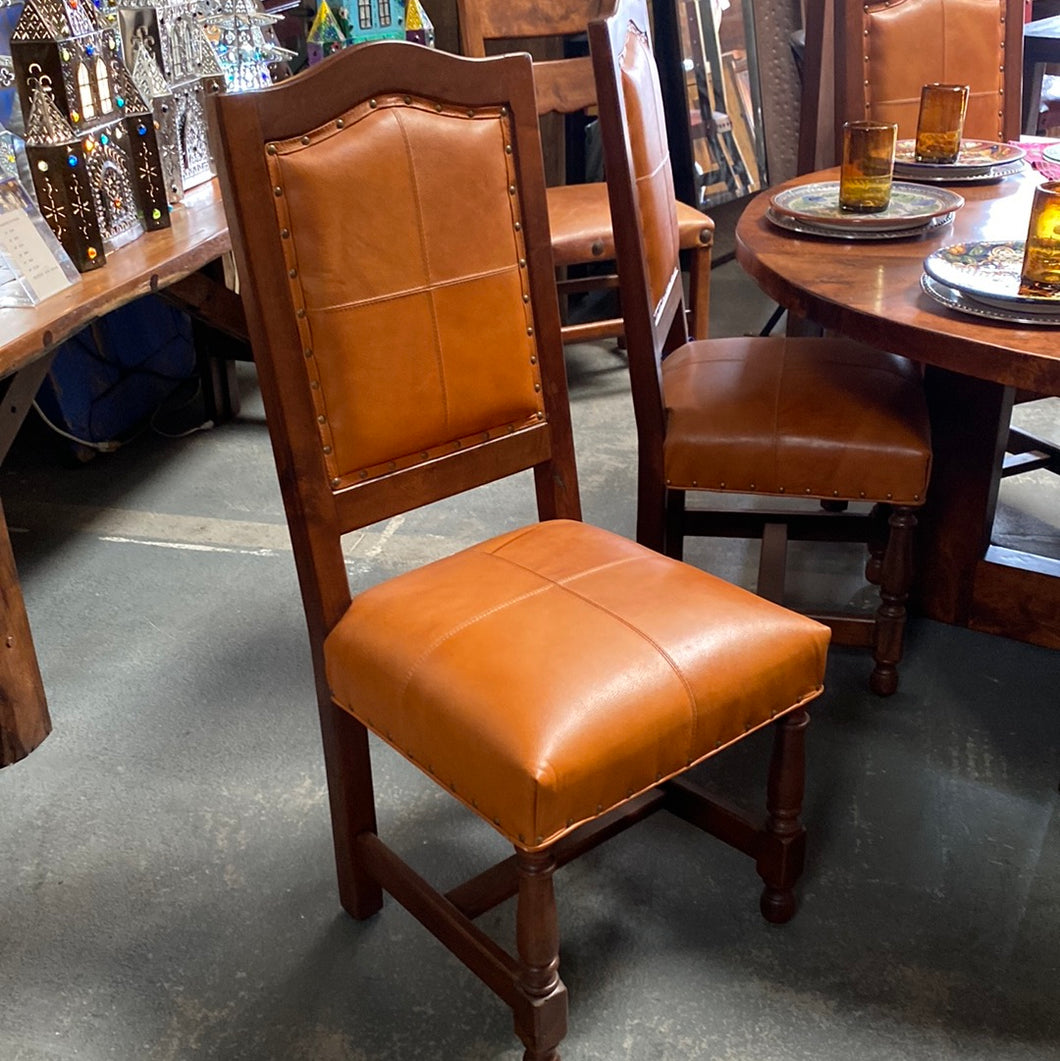 Mesquite Wood Leather Chair