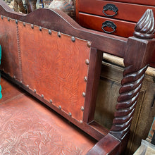 Load image into Gallery viewer, 8’ Leather Embossed Bench Mesquite
