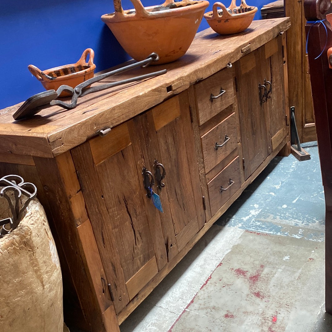Antique Door Mesquite Wood Cabinet (Custom, One of a kind)
