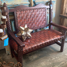 Load image into Gallery viewer, Mesquite Leather Weave Bench
