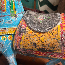 Load image into Gallery viewer, Wood Blue Painted Small Horse-DECOR0022
