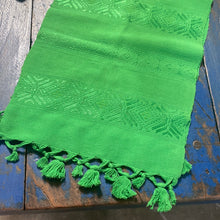 Load image into Gallery viewer, Lime Guatemalan Hand Loomed Table Runner 6’ -TEX0013
