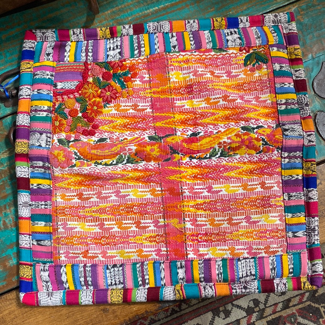 Guatemalan Pillow Case Hand Embroidered