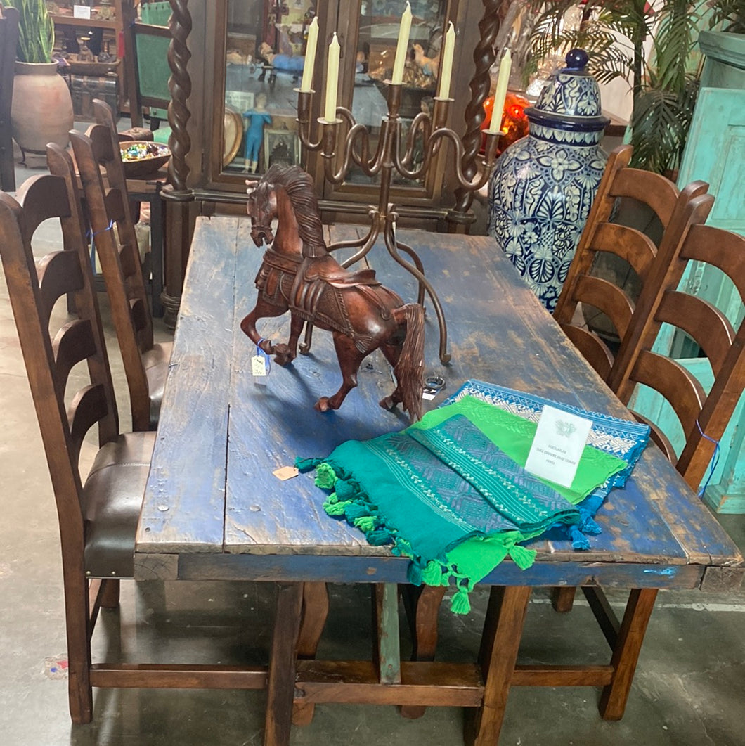 Old Door Dining Table Blue - CUSTOM AVAILABLE