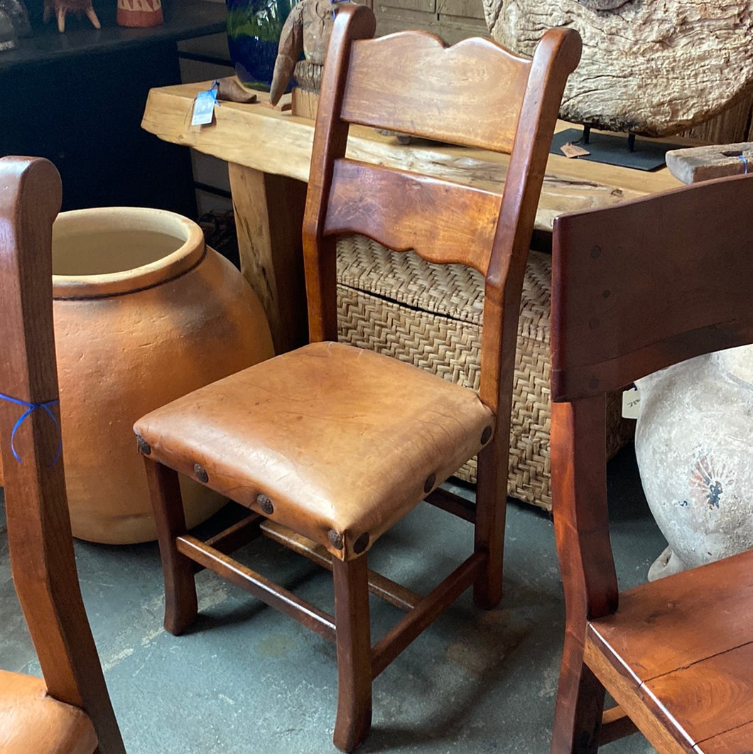 Mesquite Leather Circa Dining Chair with Clavos