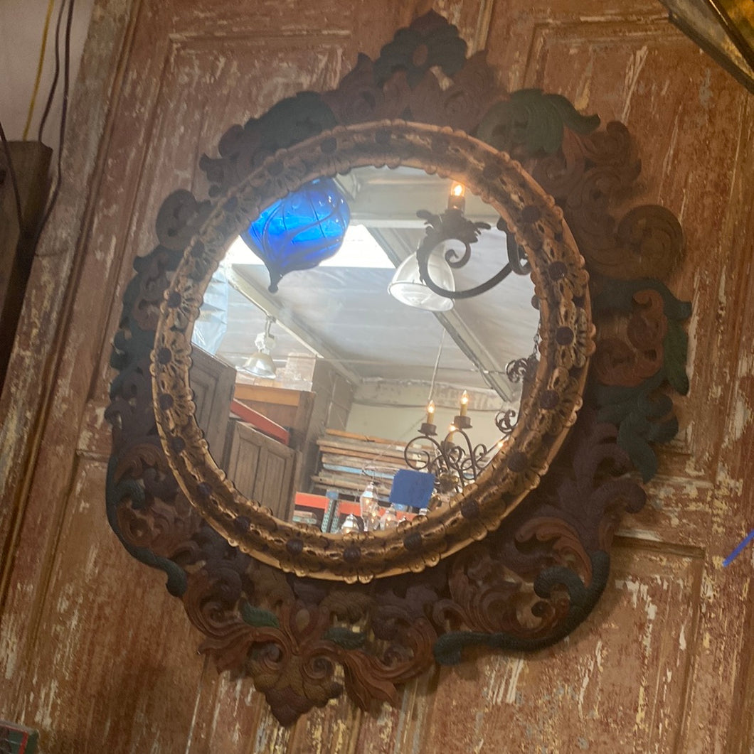 Floral Punched Tin Mirror -MIRR0008