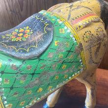 Load image into Gallery viewer, Wood Yellow Painted Horse Small -DECOR0019
