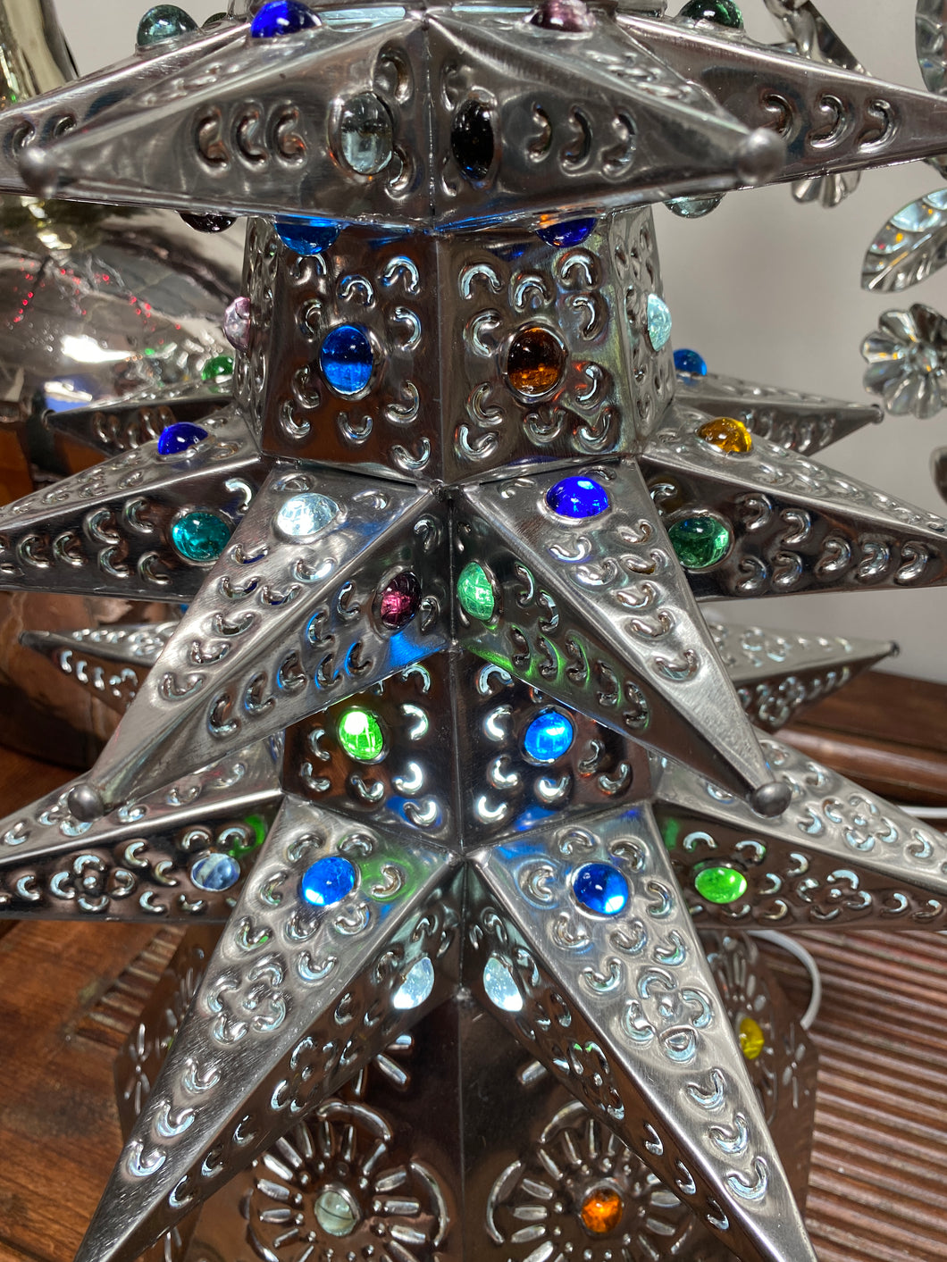 Christmas Holiday Punched Tin Tree (Medium)