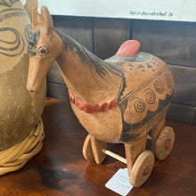 Load image into Gallery viewer, Pottery Horse on Wheels
